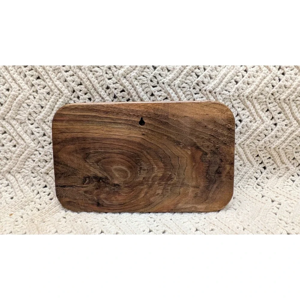 Handmade Solid Wood Wall Mounted Jewelry Organizer 21 Hooks Brown Walnut Finish